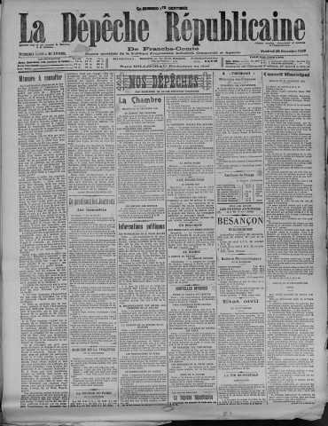 25/12/1925 - La Dépêche républicaine de Franche-Comté [Texte imprimé]