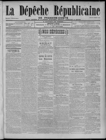 09/03/1905 - La Dépêche républicaine de Franche-Comté [Texte imprimé]