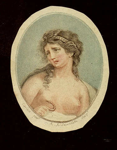 [Deux estampes ovales avec deux portraits de femme] / M. A. Sainctelette sculpt.  ; Sberrin pinxt. , Cipriani pinxt. , [S.l.] : [s.n.], [1727-18..]