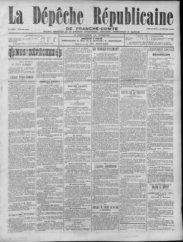 01/10/1905 - La Dépêche républicaine de Franche-Comté [Texte imprimé]