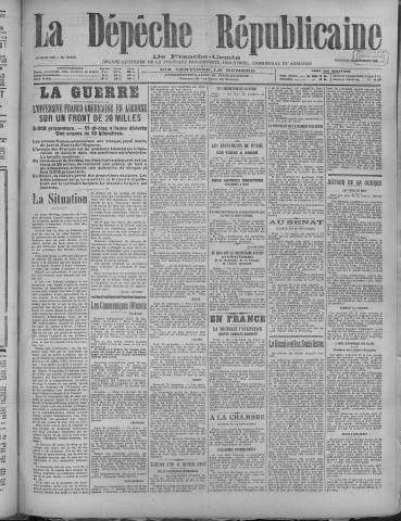 27/09/1918 - La Dépêche républicaine de Franche-Comté [Texte imprimé]