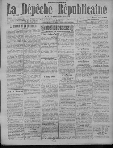 17/10/1923 - La Dépêche républicaine de Franche-Comté [Texte imprimé]