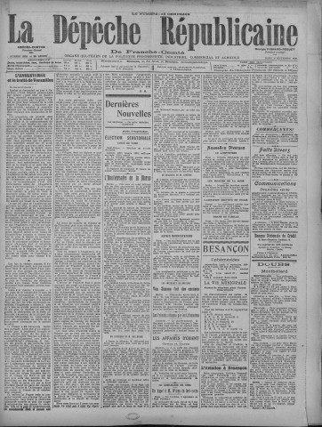 06/09/1920 - La Dépêche républicaine de Franche-Comté [Texte imprimé]