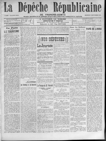10/09/1913 - La Dépêche républicaine de Franche-Comté [Texte imprimé]