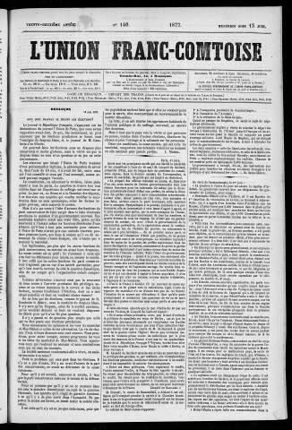 13/06/1877 - L'Union franc-comtoise [Texte imprimé]