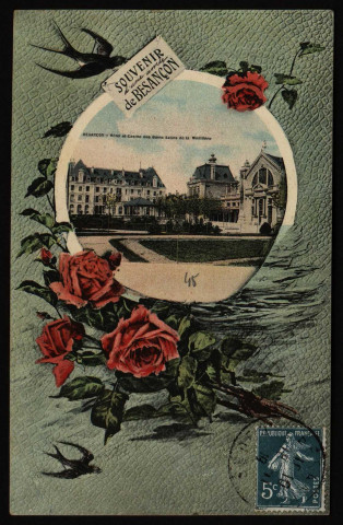 Souvenir de Besançon. Hôtel et casino des Bains salins de la Mouillère [image fixe] , Besançon : J. Liard, édit., 1904/1908