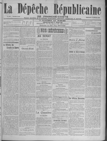15/01/1908 - La Dépêche républicaine de Franche-Comté [Texte imprimé]