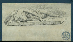 Personnage couché , [S.l.] : [s.n.], [1700-1800]