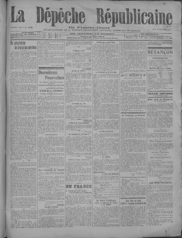 25/12/1919 - La Dépêche républicaine de Franche-Comté [Texte imprimé]