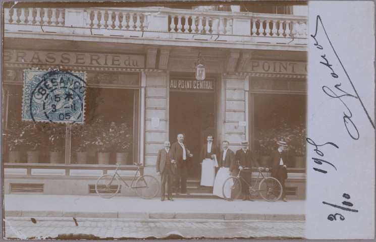 [Besançon - Brasserie "Au Point Central"]. [image fixe] , 1904/1905