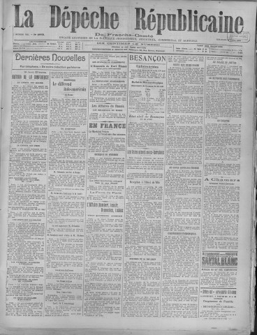 27/04/1919 - La Dépêche républicaine de Franche-Comté [Texte imprimé]