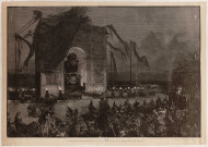 La veillée des funérailles. Nuit du 29 au 30 mai 1885. [image fixe] / D'après nature par M. Lepère. ; Beltrand, Dété, Florian , 1885