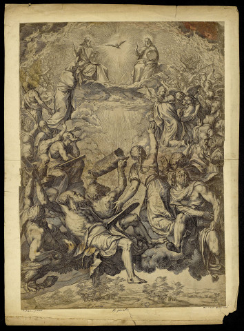 Le paradis [image fixe] / cum privilegio ; Titianus "Titien prinxit" ; "Corneille Crot Scul" , 1553/1578