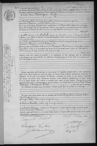 Registre des mariages, 1908