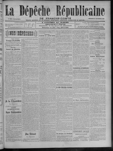 21/11/1906 - La Dépêche républicaine de Franche-Comté [Texte imprimé]