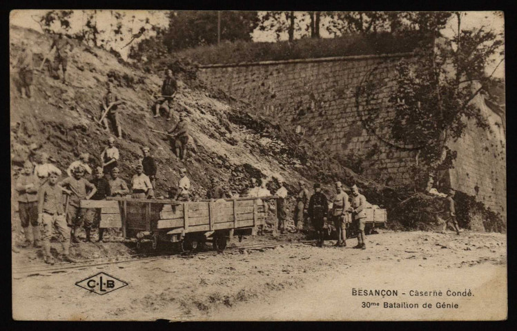 Besançon - Caserne Condé. 30me Bataillon de Génie [image fixe] , Besançon : Etablissements C. Lardier ; C.L.B., 1915/1922