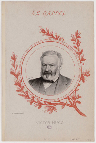 Victor Hugo [image fixe] / H Mailly  ; Lith Fraillery , Lith. Fraillery, 1869/1933