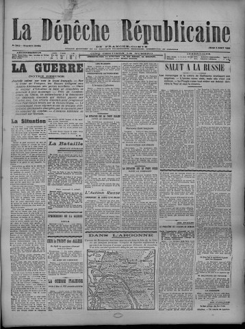 05/08/1915 - La Dépêche républicaine de Franche-Comté [Texte imprimé]