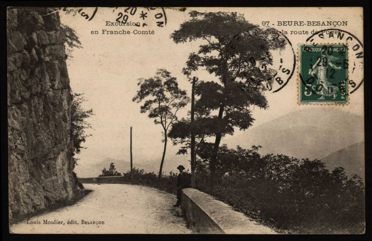 Beure-Besançon. Sur la route de Pugey [image fixe] , Besançon : Louis Mosdier, édit., 1908/1912