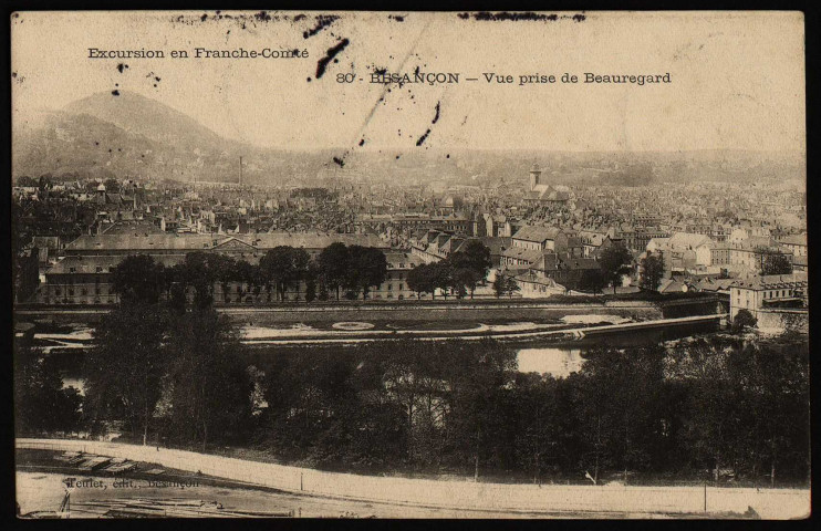 Besançon. - Vue générale prise de Beauregard [image fixe] , Besançon : Teulet éditeur, 1897/1908