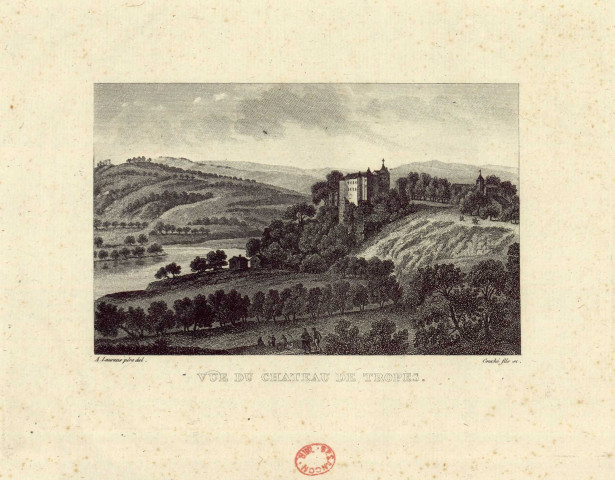 Vue du château de Torpes [estampe] / A. Laurens père, delineavit  ; Couché fils, sculpsit , [S.l.] : [s.n.], [1700-1799]