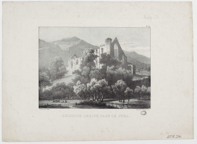 Ancienne abbaye dans le Jura [estampe] / Villeneuve 1824, lith. de G. Engelmann , [S.l.] : [s.n.], 1824