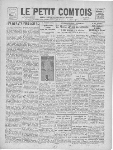 19/11/1925 - Le petit comtois [Texte imprimé] : journal républicain démocratique quotidien