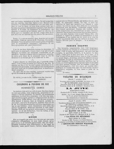07/10/1879 - Besançon - Théâtre : programme : 1879, n° 1, 2, 3