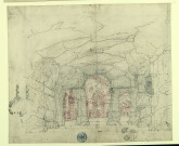 Grotte merveilleuse (?) pour l'opéra de "Nadir". Projet de décor de théâtre / Pierre-Adrien Pâris , [S.l.] : [P.-A. Pâris], [1700-1800]