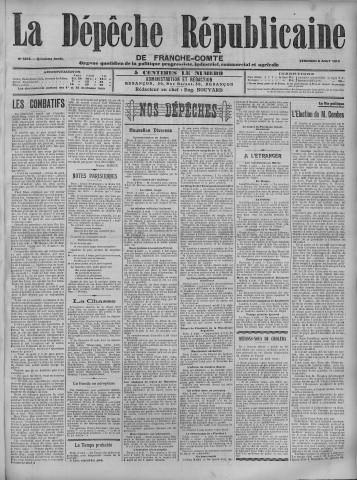 05/08/1910 - La Dépêche républicaine de Franche-Comté [Texte imprimé]