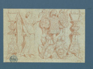 Frise antique dans un entablement corinthien au palais des Empereurs / Pierre-Adrien Pâris , [S.l.] : [P.-A. Pâris], [1700-1800]