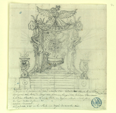 Trône pour l'opéra de "Nadir". Projet de décor de théâtre / Pierre-Adrien Pâris , [S.l.] : [P.-A. Pâris], [1700-1800]