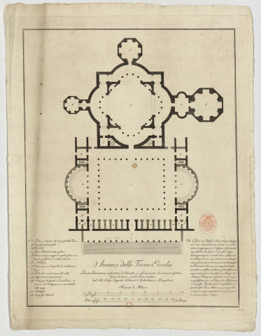 Châlon-sur-Saône, Prisons [Dessin] : élévation d' une porte et trois coupes de bâtiments , 1750/1799