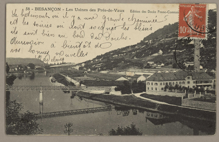 Besançon - Les Usines des Prés-de-Vaux [image fixe] : Editions des Docks Franc-Comtois, 1912/1915
