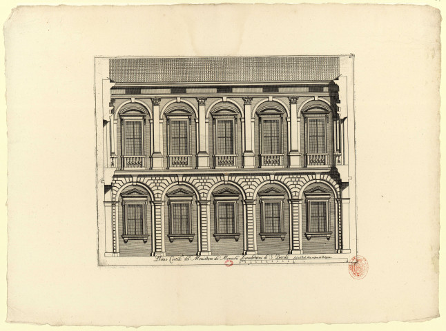 Primo cortile del Monistero de Monachi Benedettini di S. Procolo [Image fixe] , 1700/1799