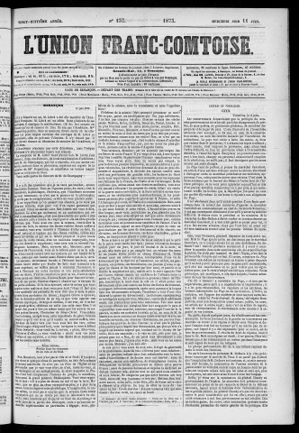 11/06/1873 - L'Union franc-comtoise [Texte imprimé]