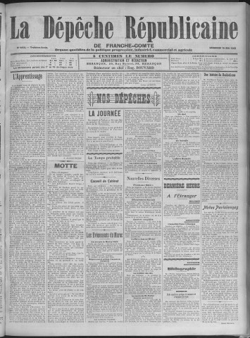 15/05/1908 - La Dépêche républicaine de Franche-Comté [Texte imprimé]