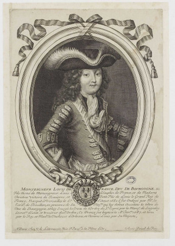 Monseignevr Lovis de France, Dvc de Bovrgogne / De Larmessin, Sculp. Chez N. de Larmessin rue St Jacques a la Pome d'Or..- A Paris : N. de Larmessin