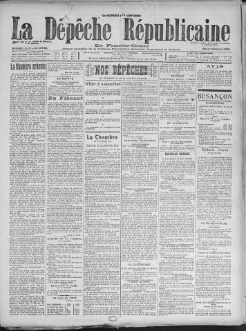 12/02/1924 - La Dépêche républicaine de Franche-Comté [Texte imprimé]