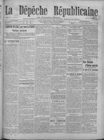 06/11/1918 - La Dépêche républicaine de Franche-Comté [Texte imprimé]