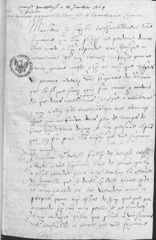 Ms Granvelle 10 - « Mémoires de ce qui s'est passé sous le ministère du chancelier et du cardinal de Granvelle... Tome X. » (2 janvier-31 mars 1564)
