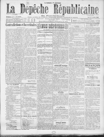 07/07/1924 - La Dépêche républicaine de Franche-Comté [Texte imprimé]