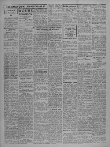23/06/1938 - Le petit comtois [Texte imprimé] : journal républicain démocratique quotidien