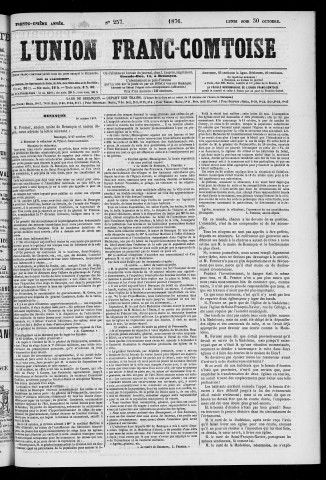 30/10/1876 - L'Union franc-comtoise [Texte imprimé]