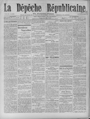 13/11/1919 - La Dépêche républicaine de Franche-Comté [Texte imprimé]