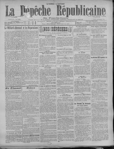 05/09/1921 - La Dépêche républicaine de Franche-Comté [Texte imprimé]