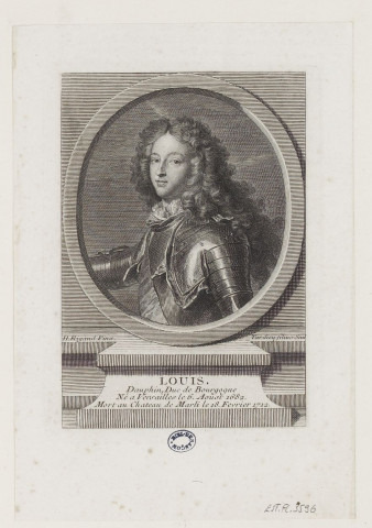 [Portrait de Louis de France Duc de Bourgogne] / H. Rigaud Pinx. Tardieu filius Scul.- H. Rigaud