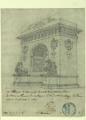 Arc de triomphe sous lequel passe la marche dans Castor et Pollux [Image fixe] / Pierre-Adrien Pâris , [Paris], [1780-1791]