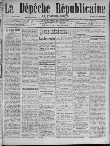 22/10/1913 - La Dépêche républicaine de Franche-Comté [Texte imprimé]
