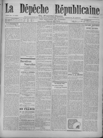 03/09/1919 - La Dépêche républicaine de Franche-Comté [Texte imprimé]